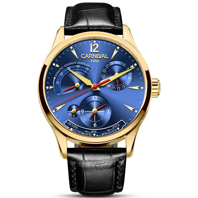 New Dual Time Zone Watches for Men Automatic Multifunction Men Mechanical Wristwatches Sapphire Calendar Montre Homme