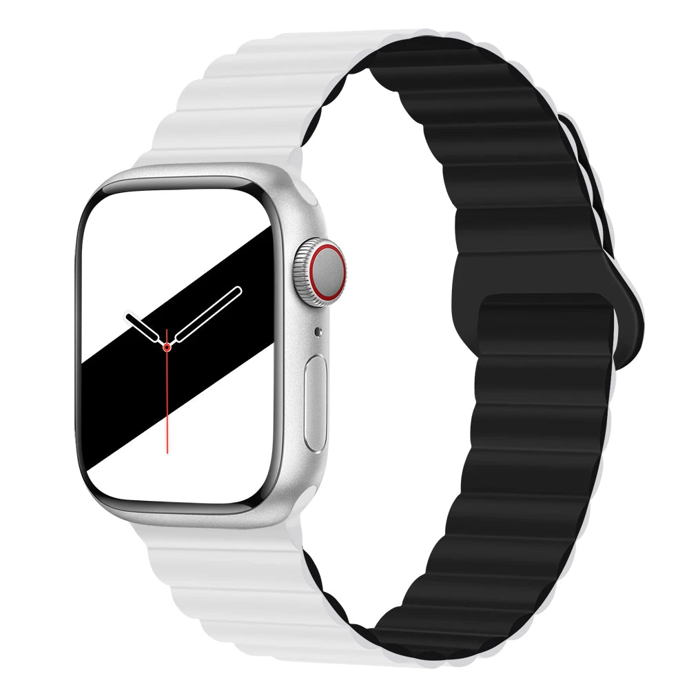 Silicone Magnetic Strap for Apple Watch Band 44Mm 45Mm 49Mm 40Mm 41Mm 38Mm 42Mm Bracelet Iwatch Series 8 9 3 5 4 SE 6 7 Ultra 2