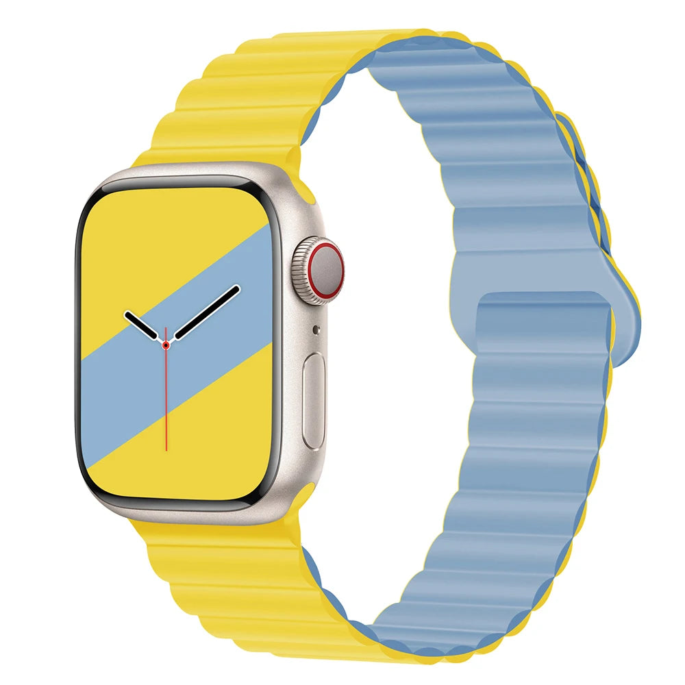 Silicone Magnetic Strap for Apple Watch Band 44Mm 45Mm 49Mm 40Mm 41Mm 38Mm 42Mm Bracelet Iwatch Series 8 9 3 5 4 SE 6 7 Ultra 2