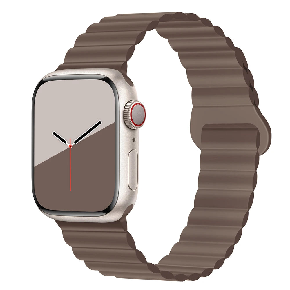 Silicone Magnetic Strap for Apple Watch Band 44Mm 45Mm 49Mm 40Mm 41Mm 38Mm 42Mm Bracelet Iwatch Series 8 9 3 5 4 SE 6 7 Ultra 2